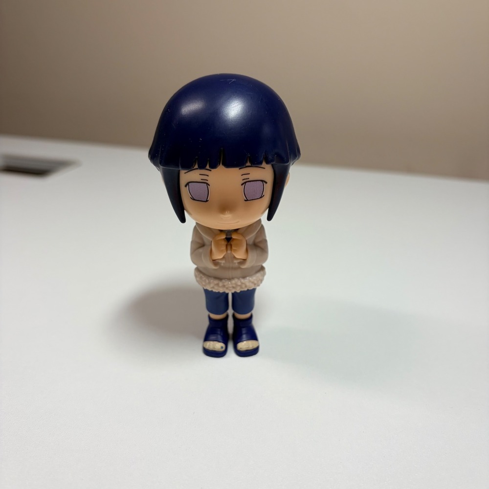 Naruto Hinata Hyuga 2002 MK Chibi Mini Figure Navy Blue 2.75 Inch Anime Toy